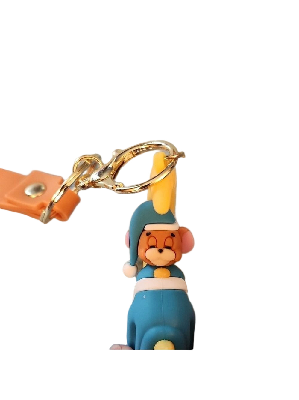 Jerry on a Moon Keychain Yellow and Blue - Picture 4 of 7